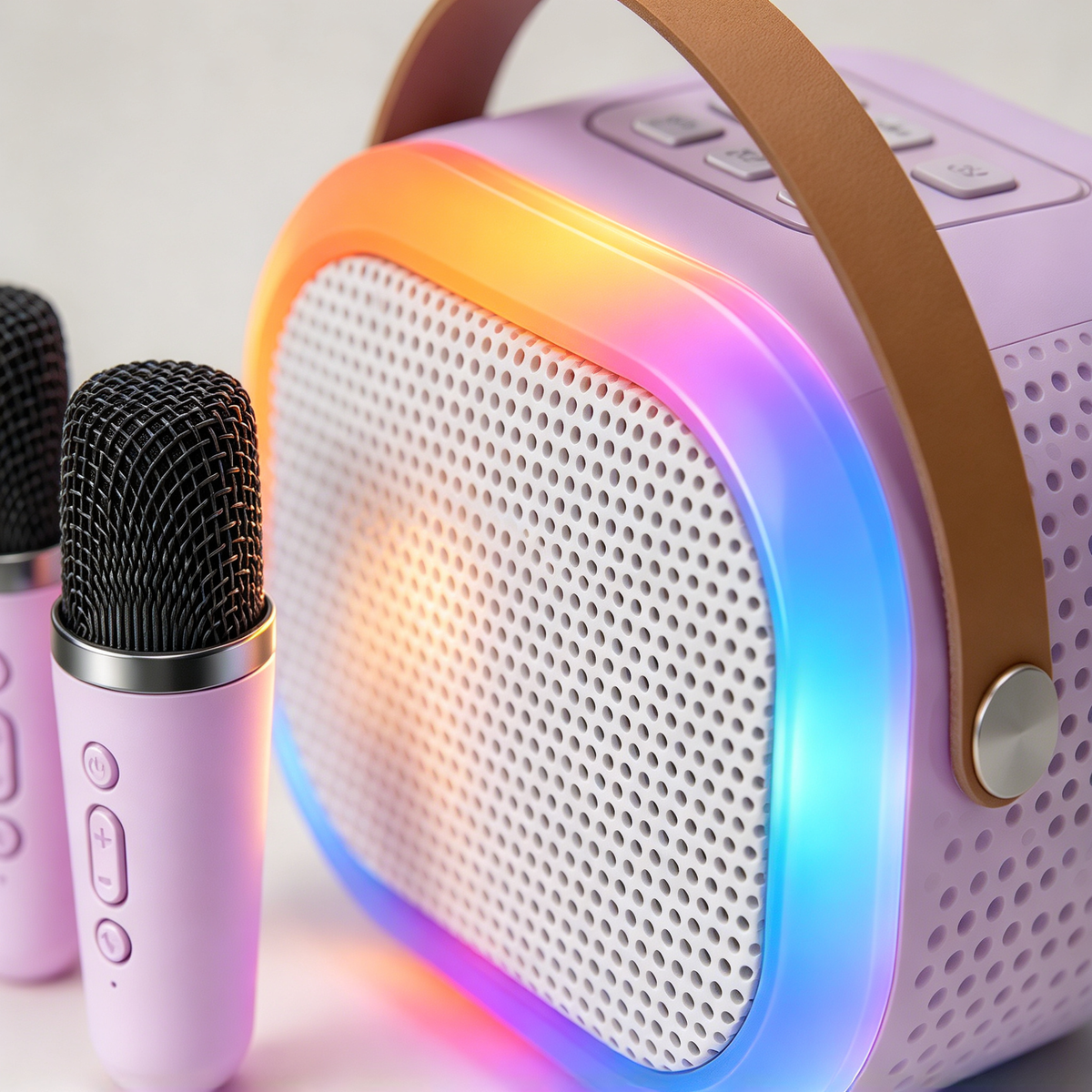 π€ Karaoke Speaker | Metallic Mesh | Party Gifts | Colorful LED Glow