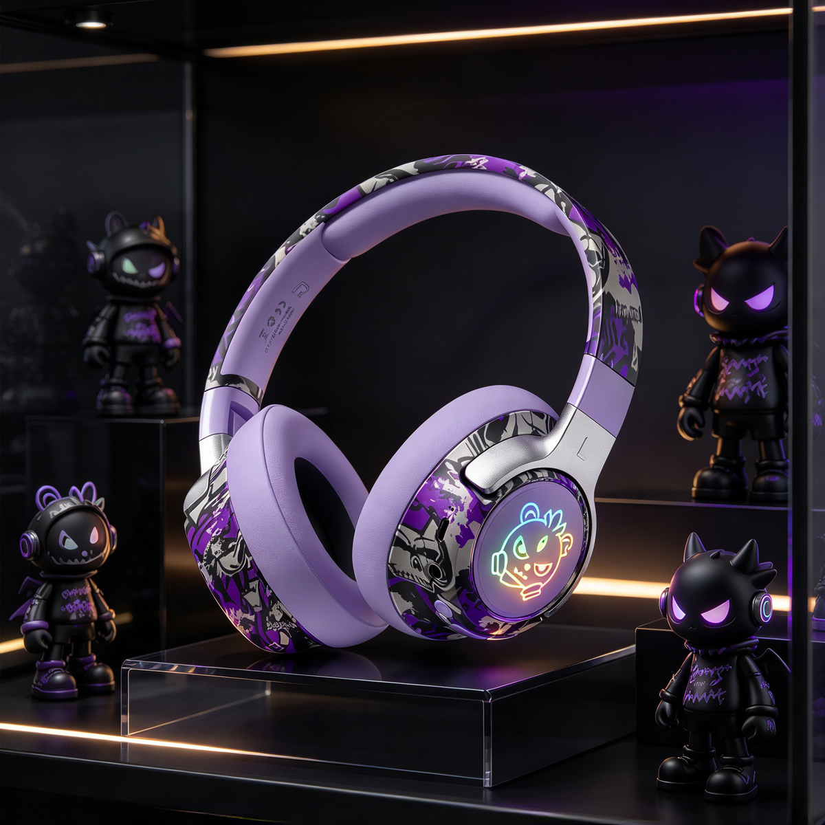 🎧 Gaming Headset | ABS Material | Gaming & Streaming | Gamers Gift | RGB Graphic Design