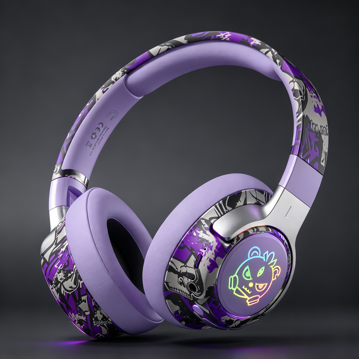 🎧 Gaming Headset | ABS Material | Gaming & Streaming | Gamers Gift | RGB Graphic Design