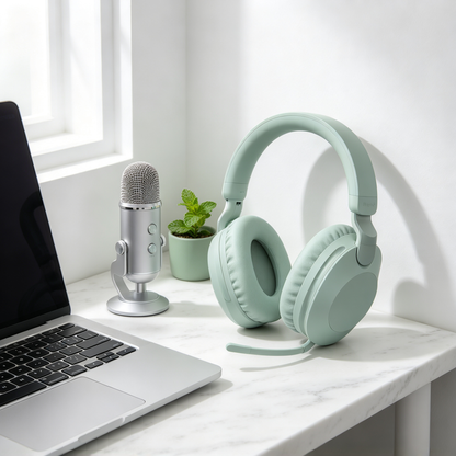 🎧 Wireless Headphones | Soft Leather Comfort | Gaming & Work Essential