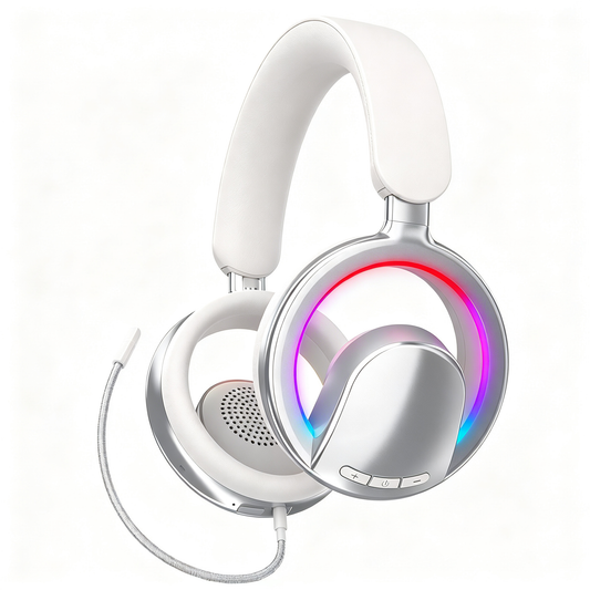 🎮 Gaming Headset | Metallic Finish | Gamer Gift | Vibrant RGB Lighting