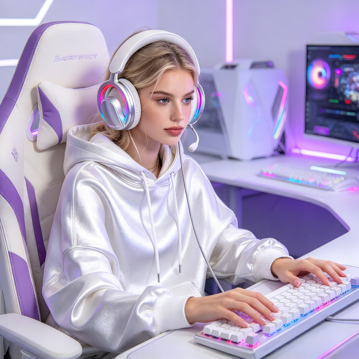🎮 Gaming Headset | Metallic Finish | Gamer Gift | Vibrant RGB Lighting